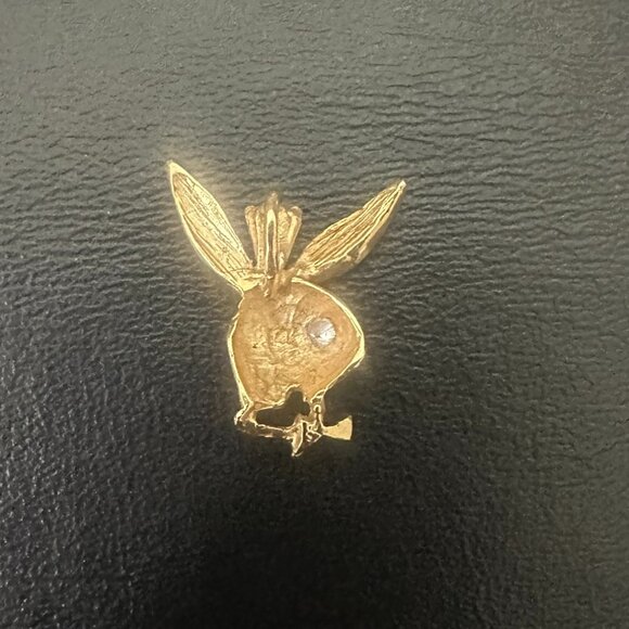 Custom made 14k Diamond Playboy Bunny Pendant - Picture 6 of 6